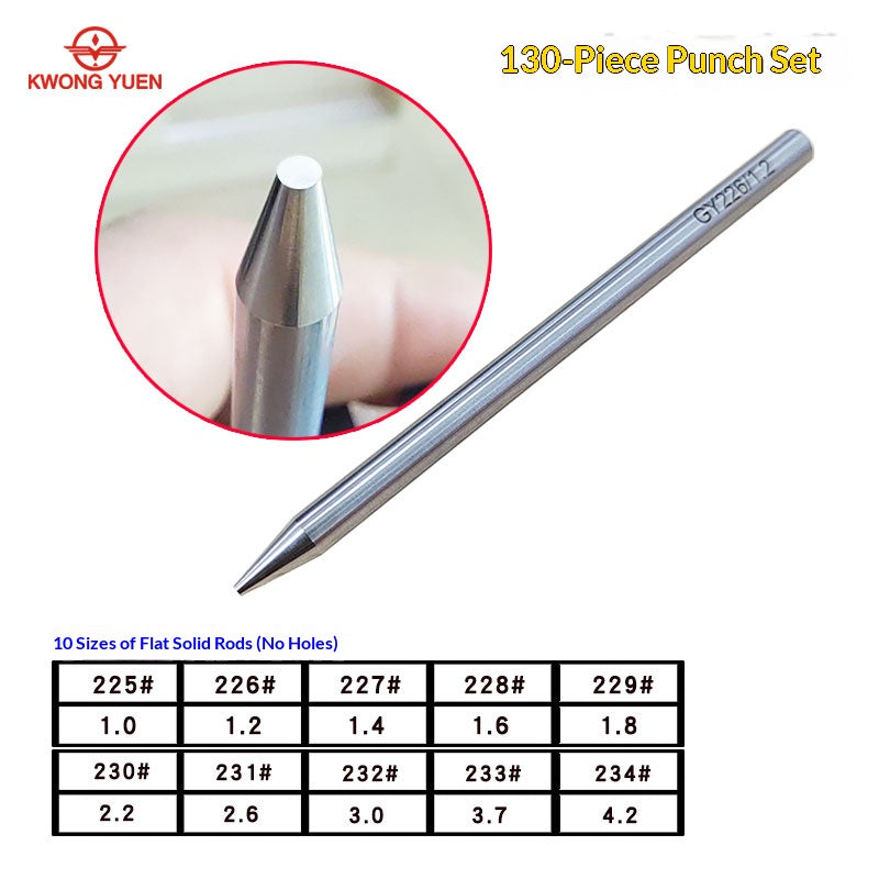 KWONG YUEN 130-Piece Punch Set Series GY0295