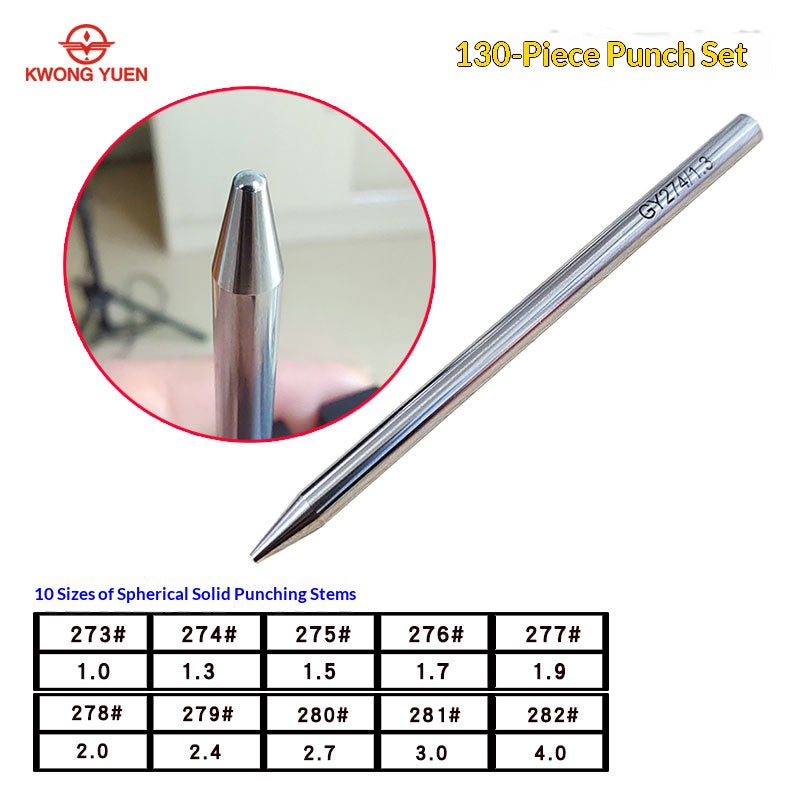 KWONG YUEN 130-Piece Punch Set Series GY0295
