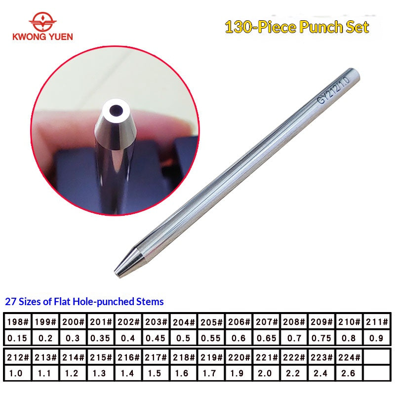 KWONG YUEN 130-Piece Punch Set Series GY0295