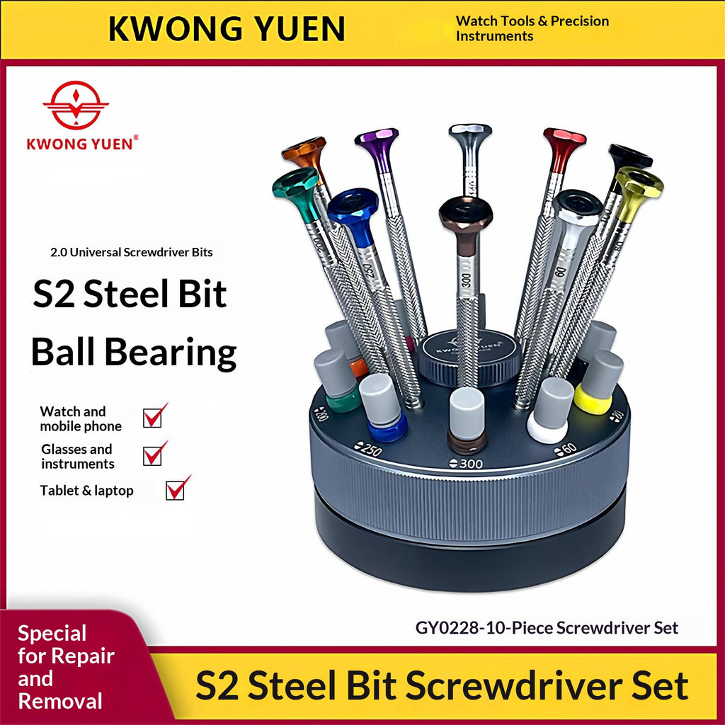 KWONG YUEN GY0228-10-Piece Screwdriver Rotating Set