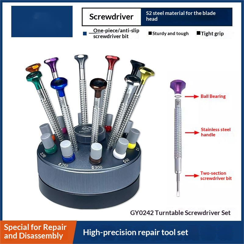 KWONG YUEN GY0242 - 10-Piece Screwdriver Rotating Set