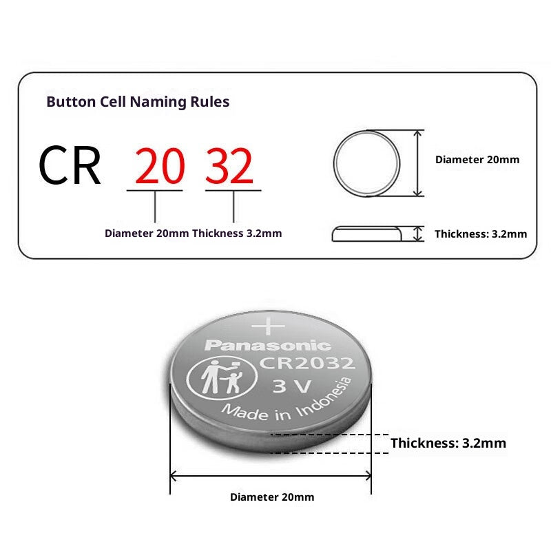 Panasonic Button Lithium Battery 5 Pieces Card Pack