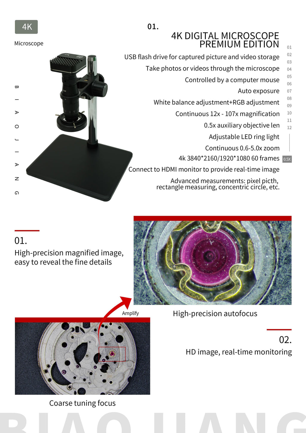 BIAO JIANG 4K High-End Microscope