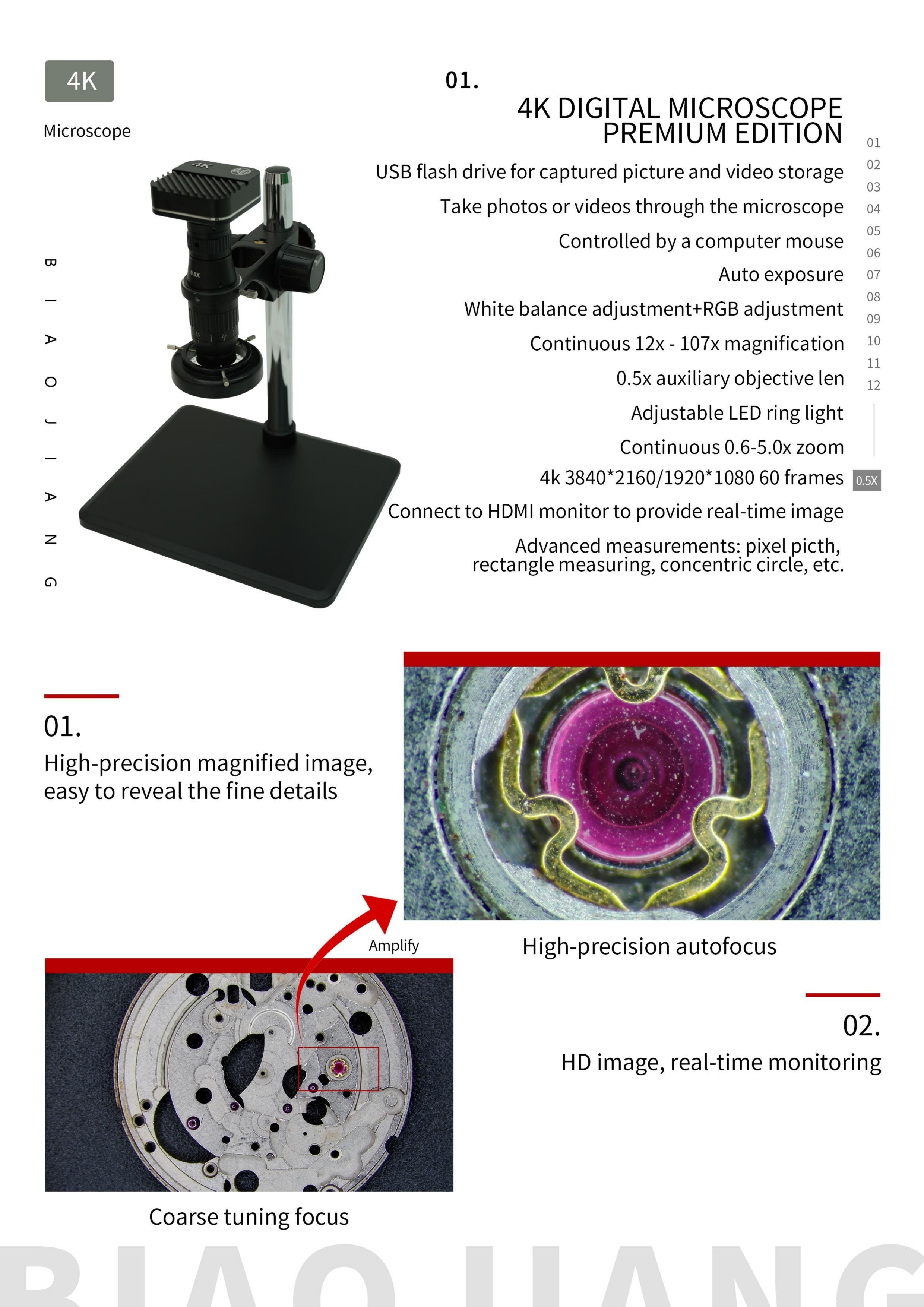 BIAO JIANG 4K High-End Microscope