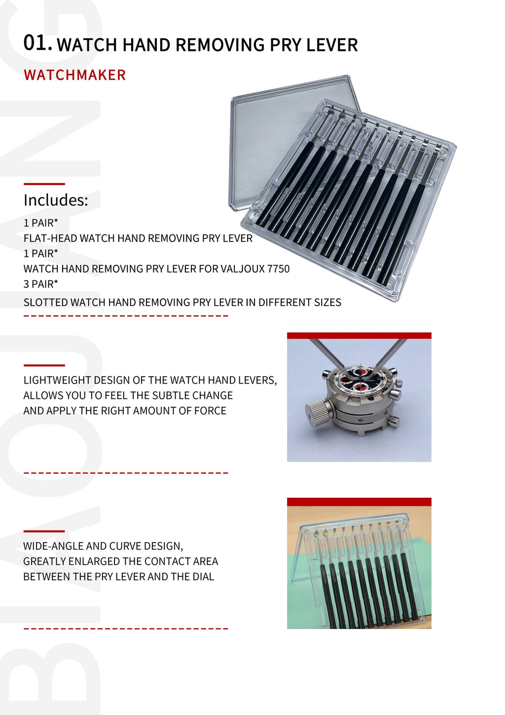 BIAO JIANG Watch Hand Removal Tool Set for Precision Timepiece Repairs