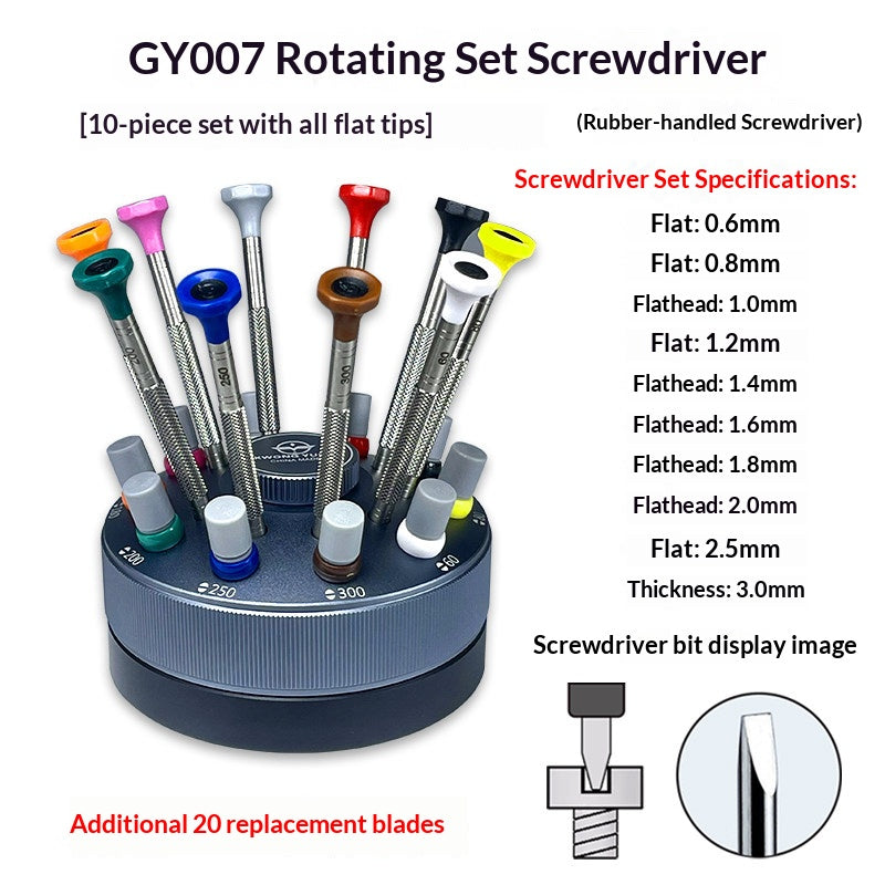 KWONG YUEN GY007 - 10-Piece Screwdriver Rotating Set