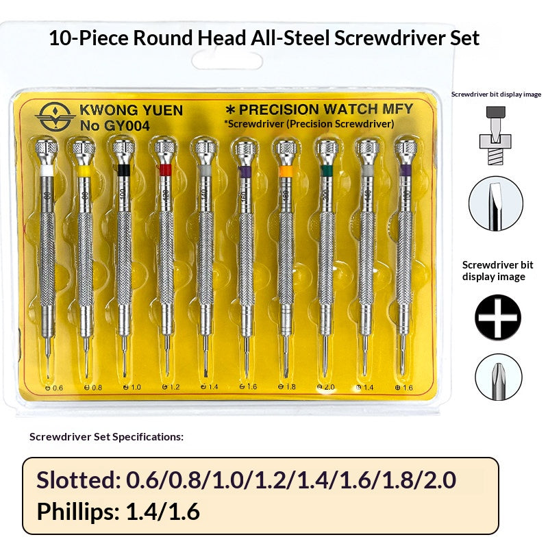 KWONG YUEN GY004 - 10-piece Screwdriver Rotating Set