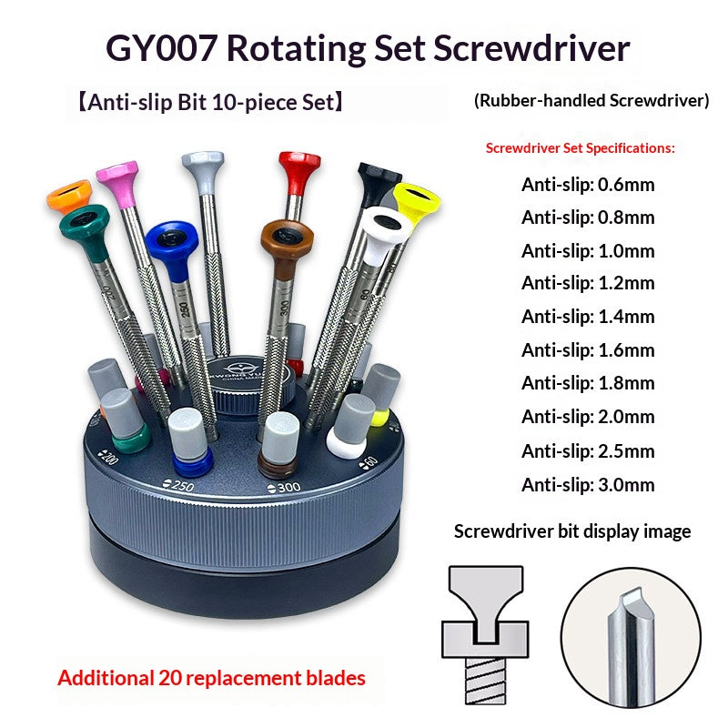 KWONG YUEN GY007 - 10-Piece Screwdriver Rotating Set