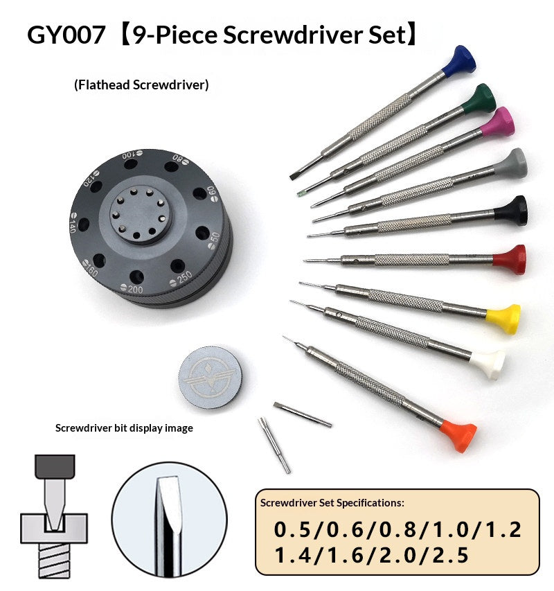KWONG YUEN GY007 - 10-Piece Screwdriver Rotating Set